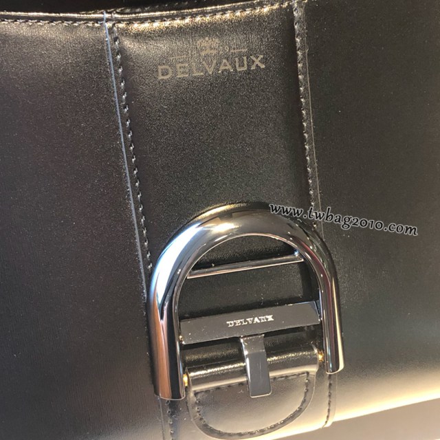 Delvaux頂級原單brilliant box皮黑槍色手提女包 德爾沃專櫃brilliant小號手袋 bxs1101